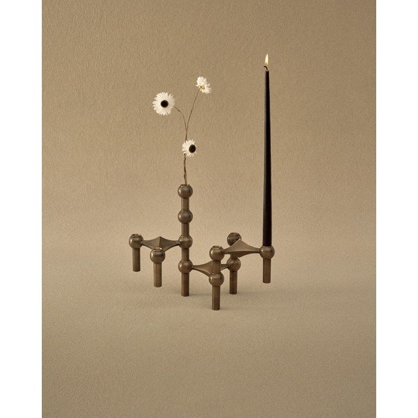 Bronzinės spalvos iš metalo vaza (aukštis 10 cm) Nagel – STOFF Nagel-image-2