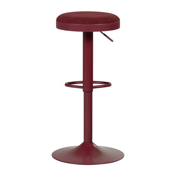 Bordo spalvos iš audinio baro taburetė reguliuojamo aukščio Mevo – WOOOD-image-3