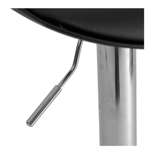 Iš dirbtinės odos reguliuojamo aukščio baro taburėtės juodos spalvos 2 vnt. (sėdynės aukštis 56,5 cm) – Casa Selección-image-4