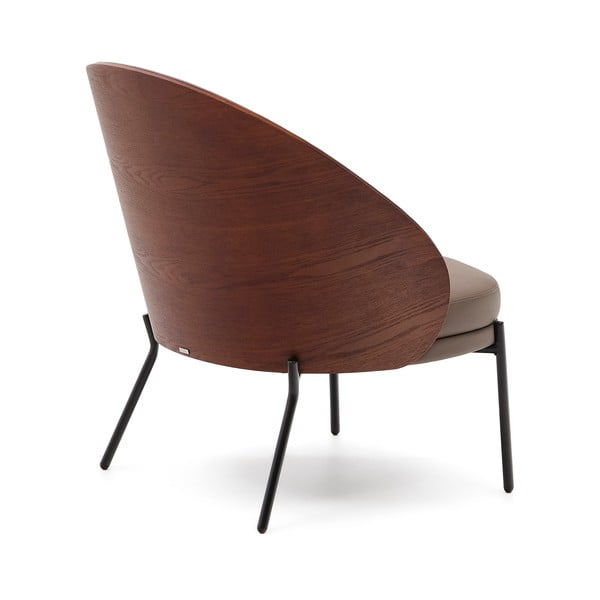 Rudos spalvos iš dirbtinės odos krėslas Eamy – Kave Home-image-4