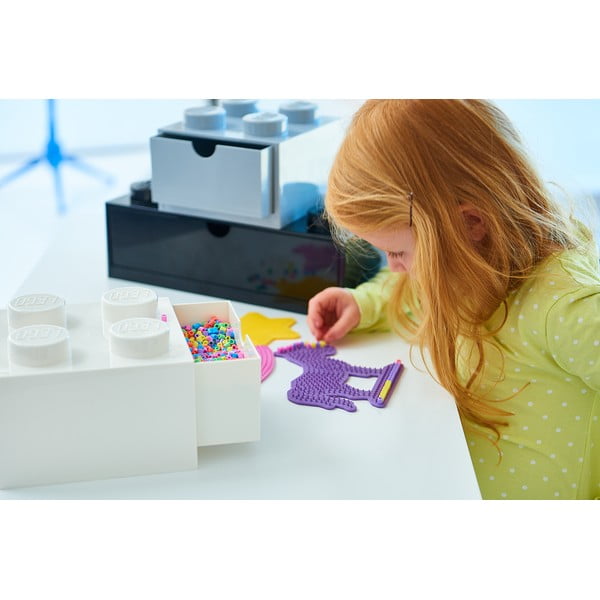 Pilka dėžutė su stalčiumi LEGO® Brick, 15,8 x 11,3 cm-image-3