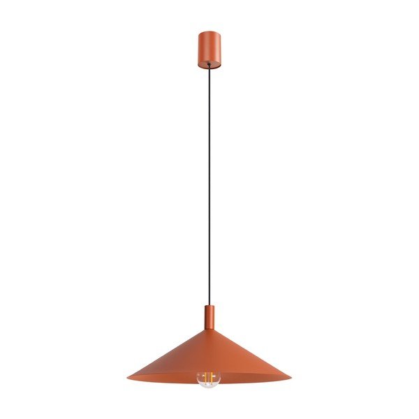Raudonos plytų spalvos iš plieno kabantis šviestuvas ø 40 cm Zylo – Sollux