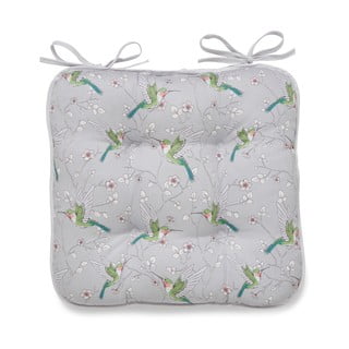 Cooksmart® Hummingbirds pilka medvilninė sėdynės pagalvėlė