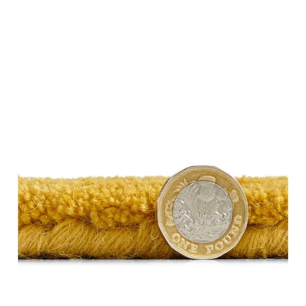 Geltonas vilnos kilimas Think Rugs Kasbah, 120 x 170 cm-image-2