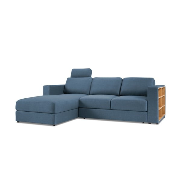 Mėlyna kampinė sofa-lova Interieurs 86 Herve, kampas kairėje
