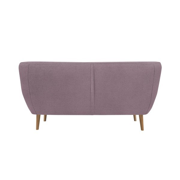 Rožinė dvivietė sofa su šviesiomis kojelėmis Mazzini Sofas Sicile-image-1