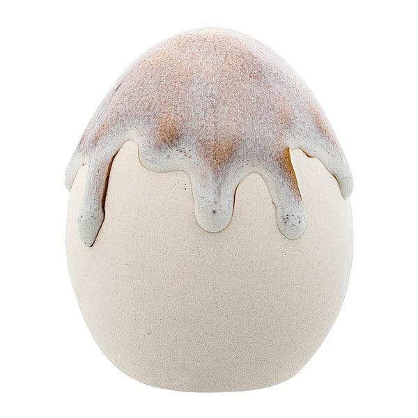 Pilkos spalvos akmens masės dekoracija Bloomingville Egg