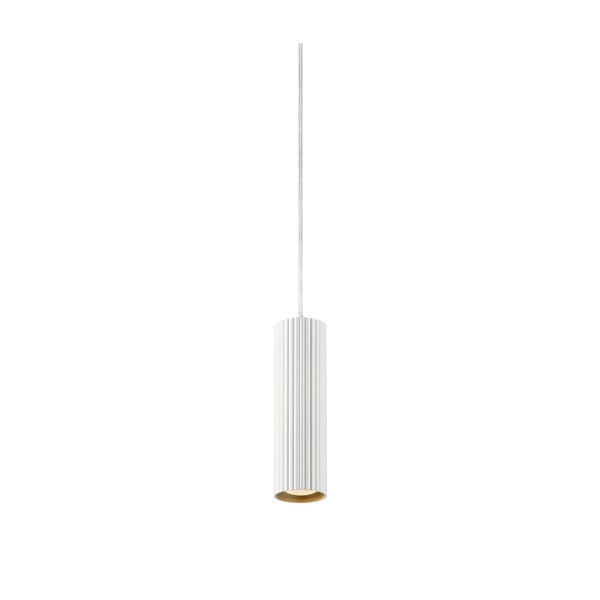 Baltas pakabinamas šviestuvas su metaliniu gaubtu 7x7 cm Costilla - Markslöjd