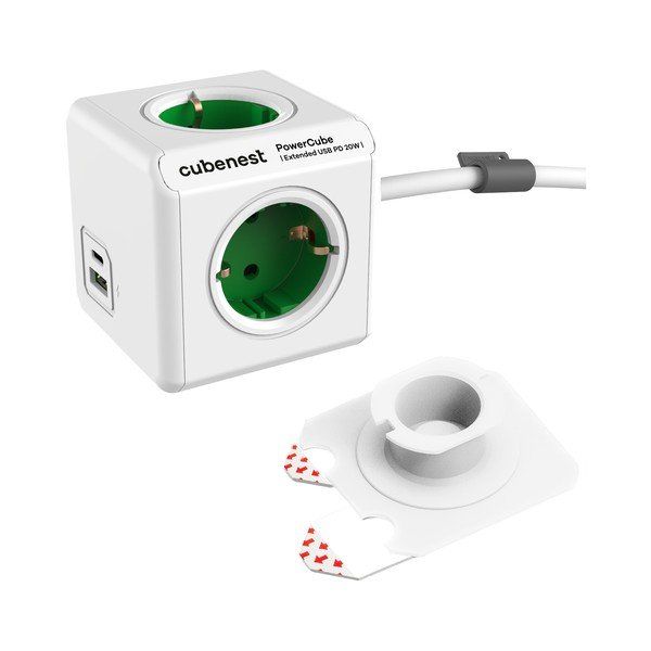 Kištukinis lizdas 13 cm PowerCube Extended USB Schuko – Cubenest-image-2