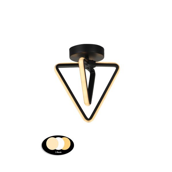 Juodos spalvos iš metalo lubinis šviestuvas LED Baris – Squid Lighting-image-2