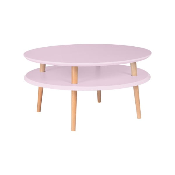 Rožinis kavos staliukas "Ragaba UFO", Ø 70 cm