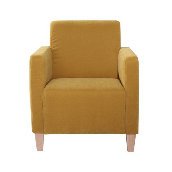 Geltonas fotelis Max Winzer Milla Velor-image-4
