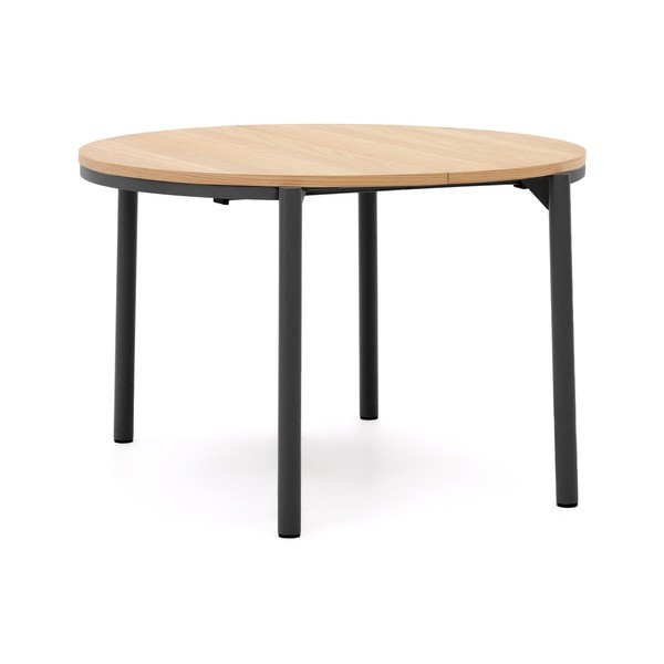 Apvalios formos prailginamas valgomojo stalas iš ąžuolo ø 120 cm Montuiri – Kave Home-image-3