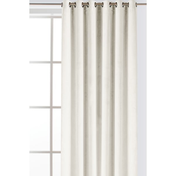 Iš velveto pritemdymas (dalinis užtemimas) užuolaida kreminės spalvos 200x250 cm Velto – Filumi-image-1