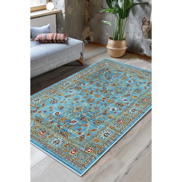 Skalbiamas turkio spalvos kilimas 50x80 cm Quoise – Vitaus-image-1