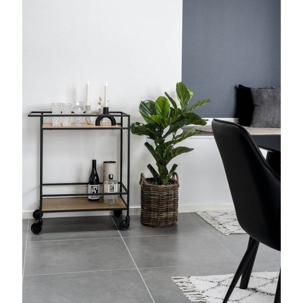 Baro vežimėlis su ąžuolo dekoro lentomis House Nordic Vita-image-1