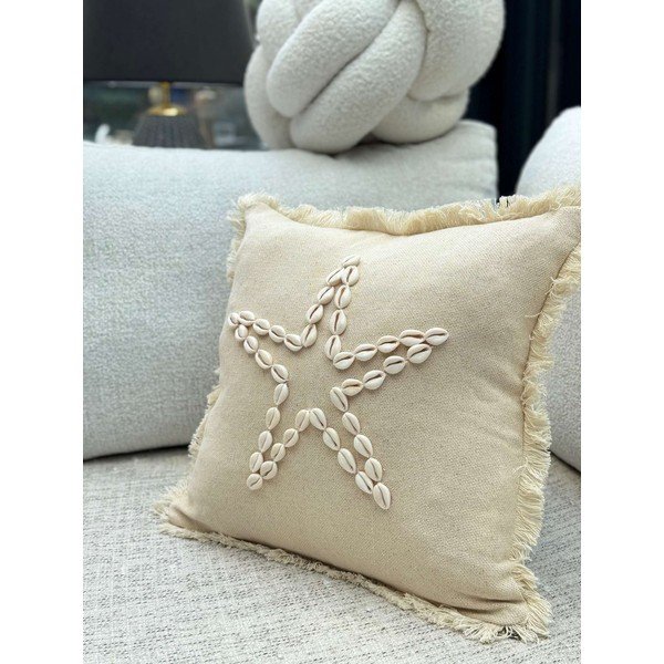Iš medvilnės dekoratyvinis pagalvės užvalkalas 43x43 cm Seashells – Mioli Decor-image-1