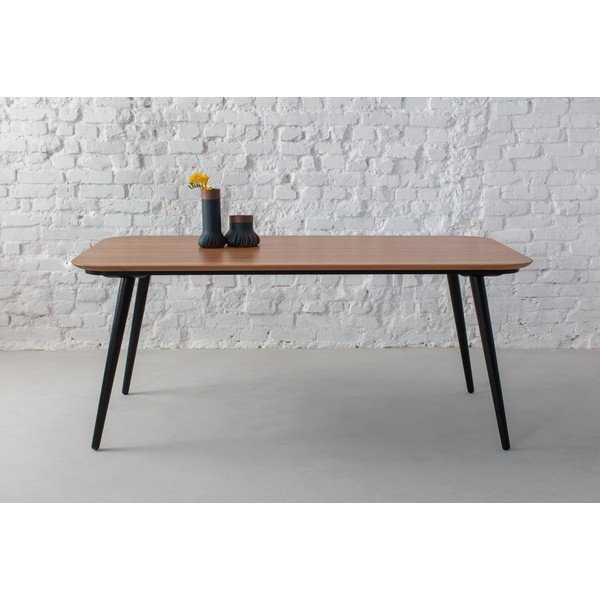 Valgomojo stalas iš uosio medienos su juodomis kojomis Ragaba Contrast, 180 x 90 cm-image-4