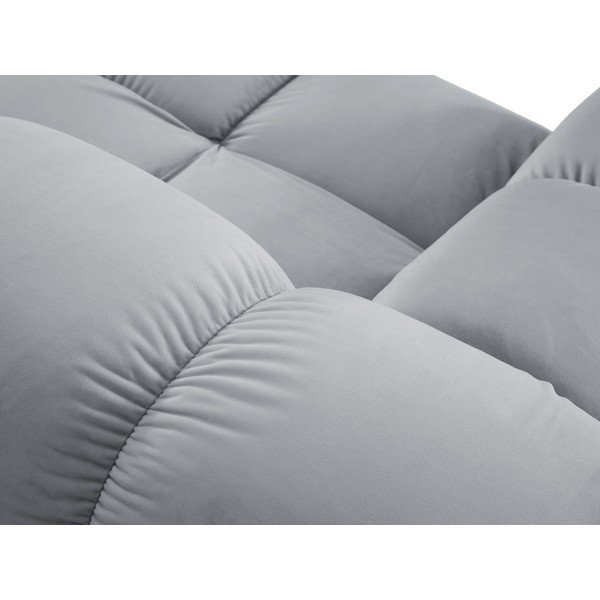 Sofa šviesiai mėlynos spalvos iš velveto 282 cm Bellis – Micadoni Home-image-1