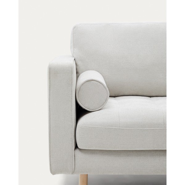 Pilkai smėlinės spalvos iš šenilinio audinio sofa 222 cm Debra – Kave Home-image-4