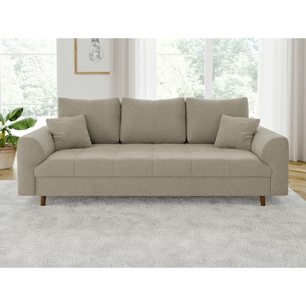 Smėlio spalvos iš boucle sofa 210 cm Ariella – Ropez-image-1