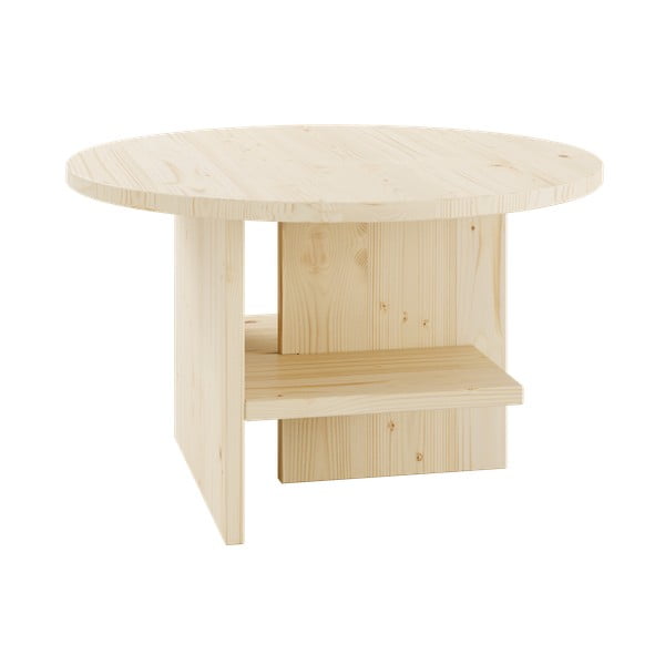 Natūralios spalvos apvalus žurnalinis staliukas Rondure - Karup Design-image-1