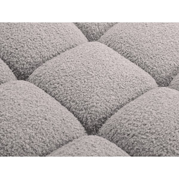 Iš boucle modulinė taburetė šviesiai pilkos spalvos Bellis – Micadoni Home-image-1