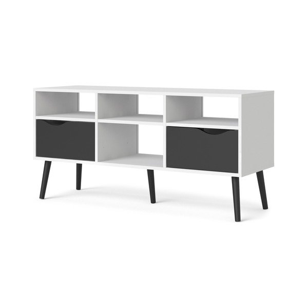 Juodai baltas televizoriaus staliukas Tvilum Oslo, 117 x 57 cm-image-4