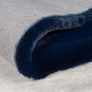 Sintetinė oda ir kailis tamsiai mėlynos spalvos 200x290 cm Ivy Luxury Fur – Flair Rugs