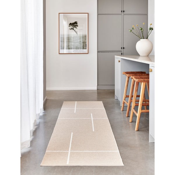 Smėlio spalvos lauko kilimas 70x180 cm Fred Beige – Pappelina-image-1