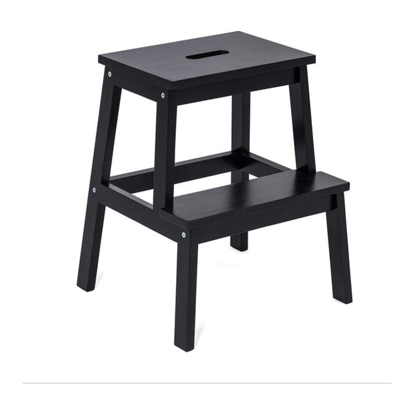 Juoda kaučiukmedžio medienos taburetė Corg - Bonami Selection