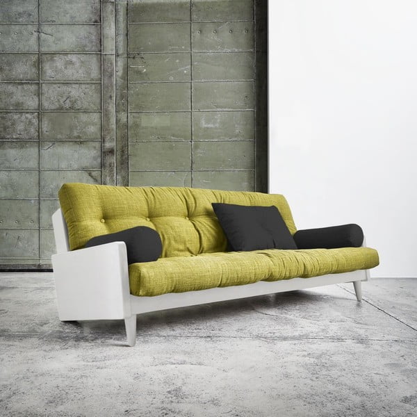 Sofa lova "Karup India" balta/avokadų žalia/tamsiai pilka