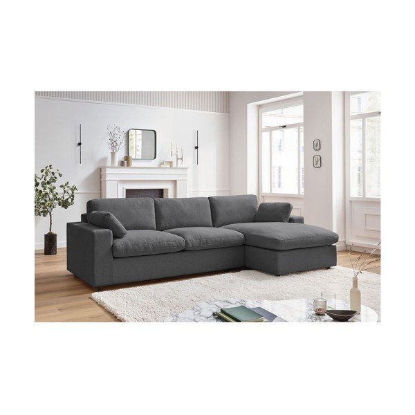 Tamsiai pilkos spalvos kampinė sofa Belair – Bobochic Paris-image-1