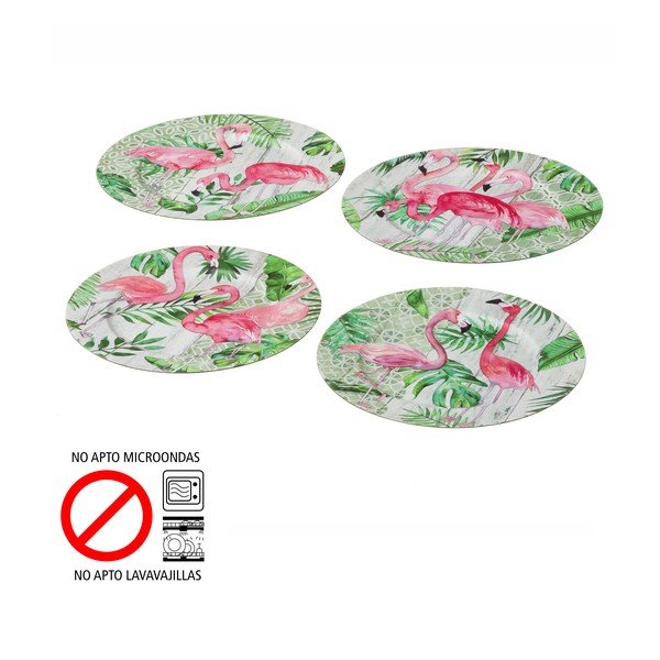 4 lėkščių rinkinys "Unimasa Flamingos-image-2