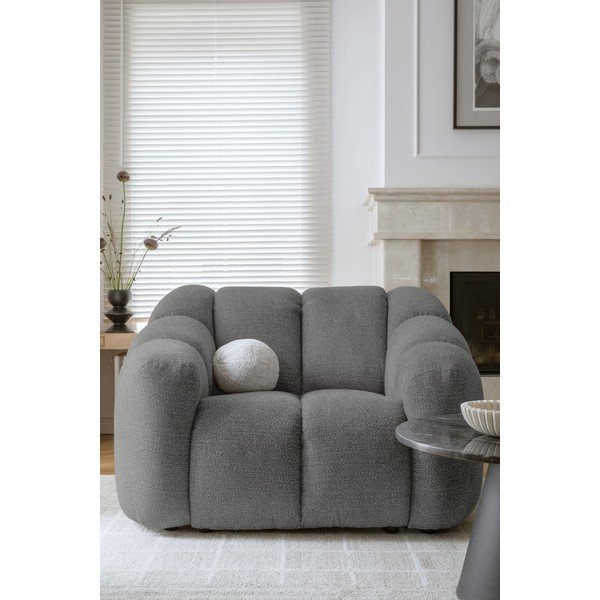 Pilkos spalvos krėslas Shell – Miuform-image-1