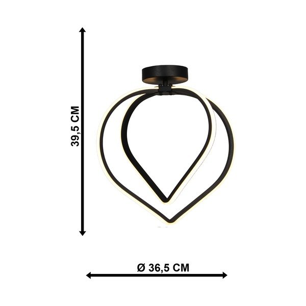 Juodos spalvos iš metalo lubinis šviestuvas LED Pars – Squid Lighting-image-4