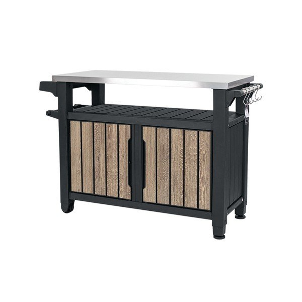 Iš plastiko sodo kepsninės stalas 134x52 cm Deco Unity XL – Keter