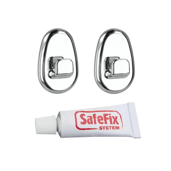 2 kabliukų ir klijų rinkinys Metaltex Silver-image-1