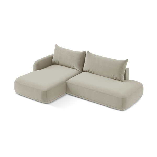 Smėlio spalvos sulankstoma kampinė sofa (su kairiuoju kampu/su gultu) Hale – Makamii-image-4