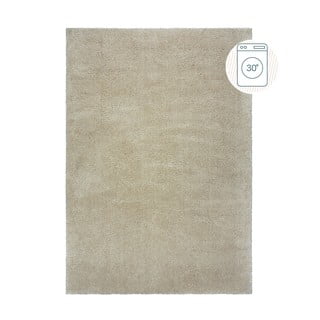 Skalbiamas iš perdirbto pluošto kilimas smėlio spalvos 160x230 cm Fluffy – Flair Rugs