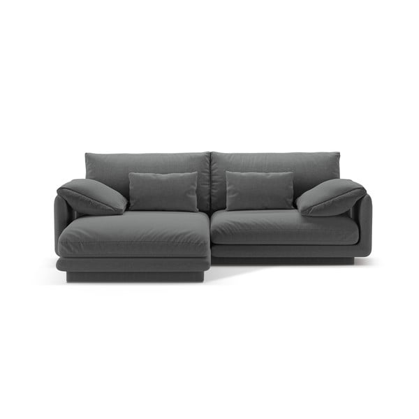 Kampinė sofa tamsiai pilkos spalvos (su kairiuoju kampu) Torino – Micadoni Home