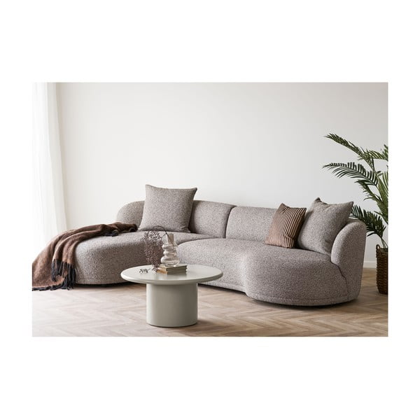 Kreminės spalvos apvalios formos kavos staliukas ø 80 cm Nagano – House Nordic-image-3