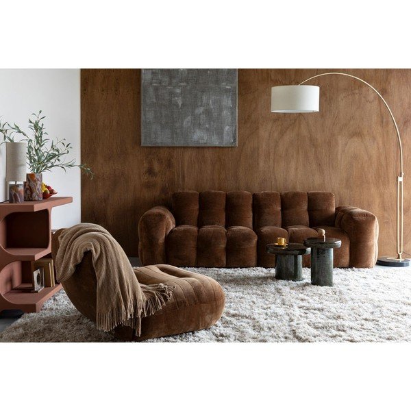 Rudos spalvos sofa iš velveto 264 cm Hackman – Dutchbone-image-4