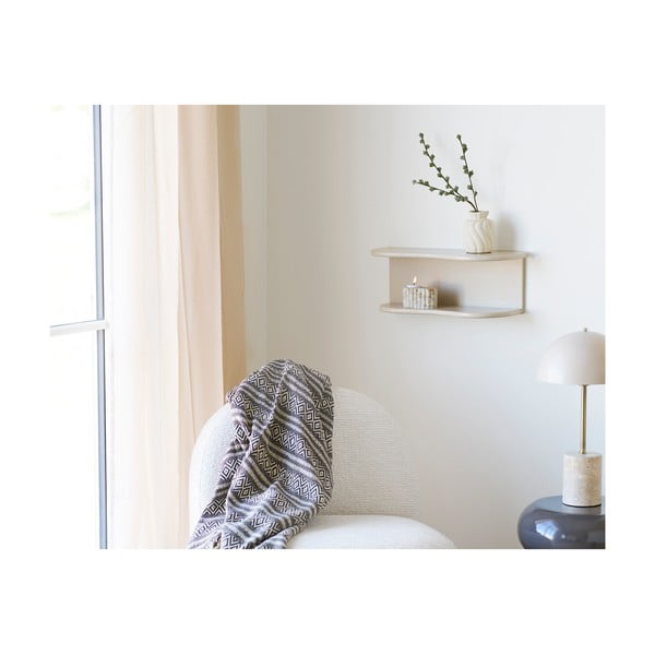 Smėlio spalvos kelių aukštų sieninė lentyna 44 cm Botta – House Nordic-image-3
