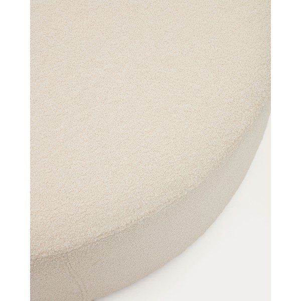 Kreminės spalvos iš boucle pufas Kaeli – Kave Home-image-3