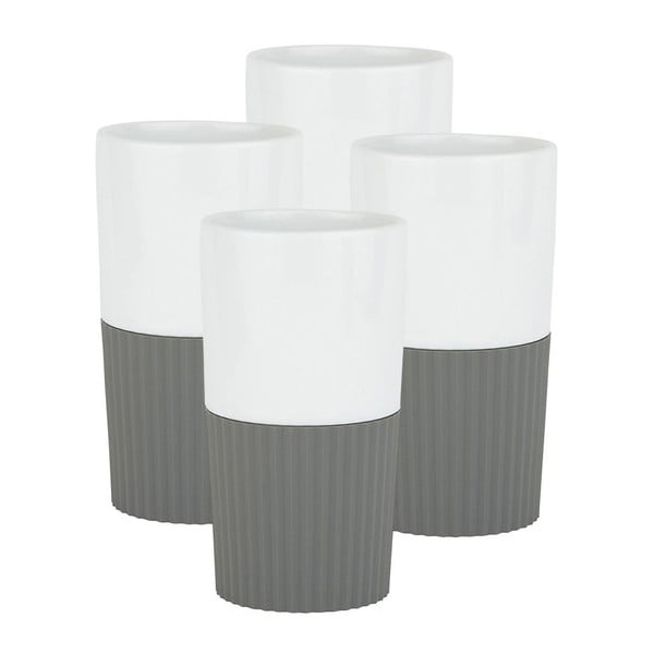 4 porcelianinių puodelių rinkinys Confetti Grey