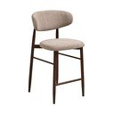 Smėlio spalvos/tamsiai rudos spalvos iš audinio baro taburetė (sėdynės aukštis 65 cm) Levanto – House Nordic