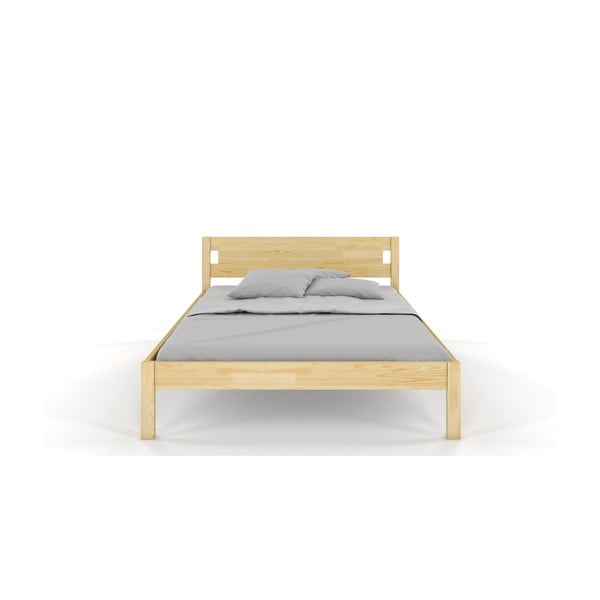 Natūralios spalvos dvigulė lova iš pušies medienos 180x200 cm Laxbaken - Skandica-image-1