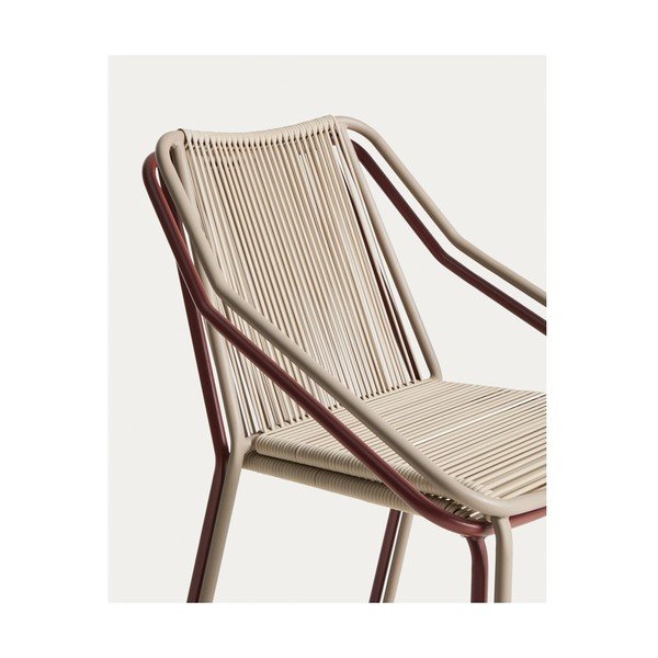 Kreminės spalvos/taupe spalvos sodo kėdė Zivia – Kave Home-image-3