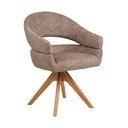 Rudos spalvos iš audinio valgomojo kėdė su porankiais Dover – House Nordic